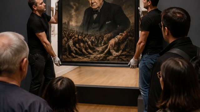 Controversial Artwork Removed from Gallery Amid Churchill Famine Debate