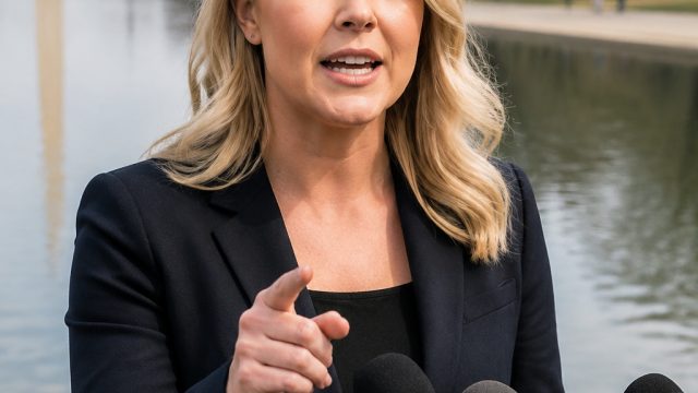 Karoline Leavitt Denounces Vandals of Trump’s Reflecting Pool