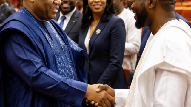 New Legislative Faces: Akpabio Welcomes Fresh Senators to the Chamber